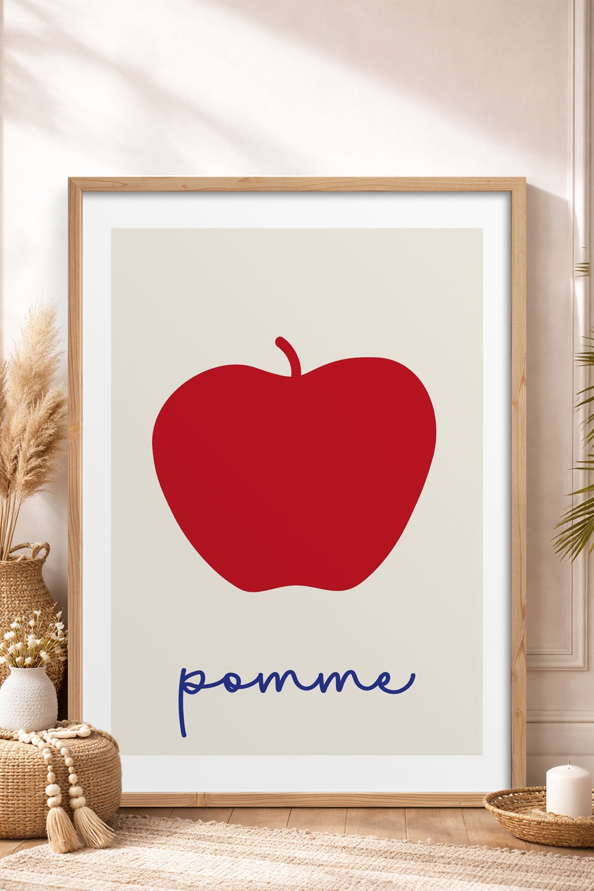 HOMEPACK Ahşap Çerçeveli Tablo Çerçeveli Poster Sanatsal Modern Duvar Dekoru TK-862