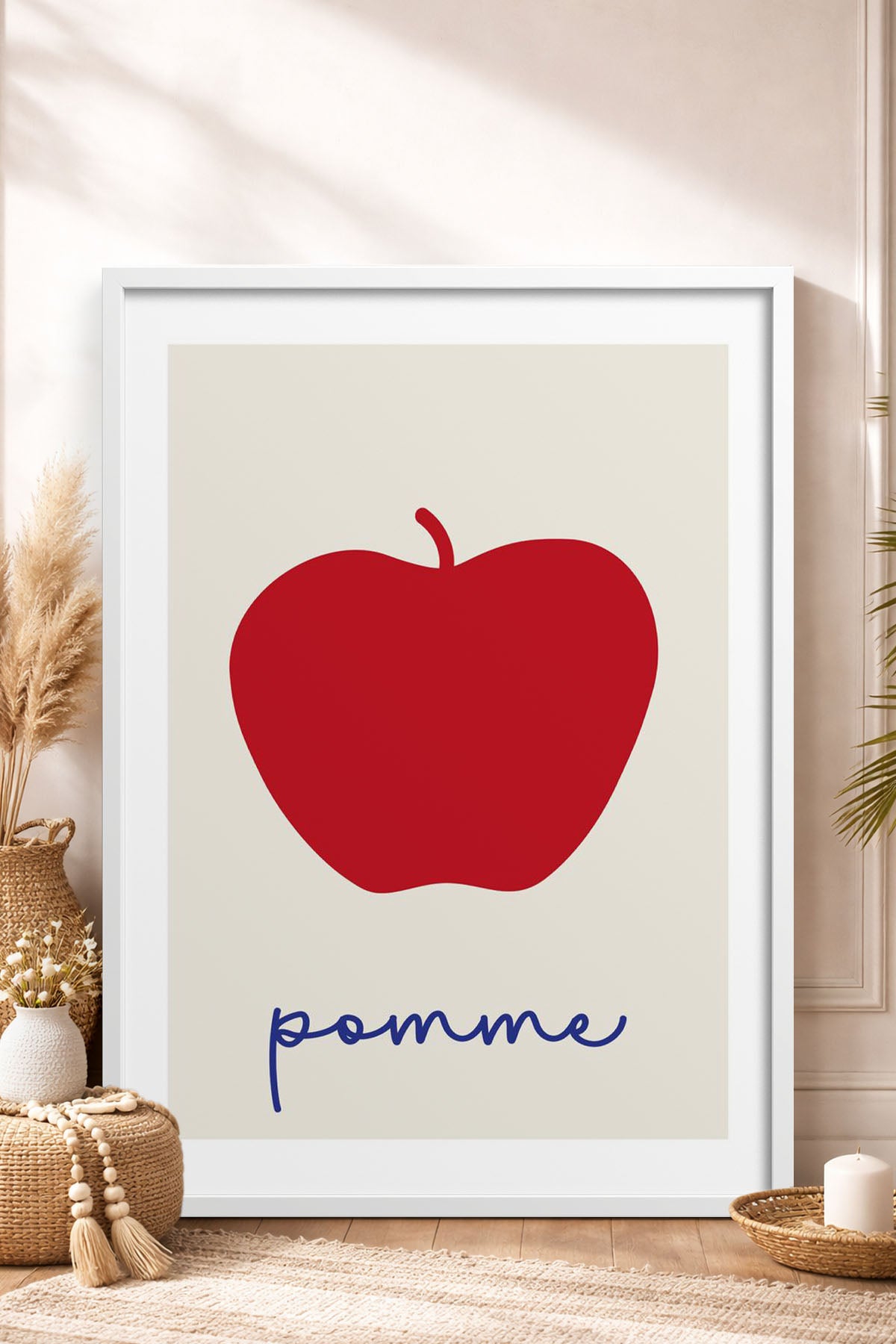 HOMEPACK Ahşap Çerçeveli Tablo Çerçeveli Poster Sanatsal Modern Duvar Dekoru TK-862