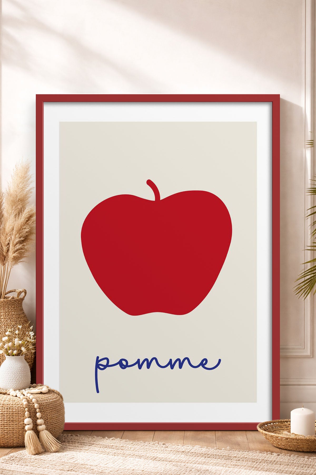 HOMEPACK Ahşap Çerçeveli Tablo Çerçeveli Poster Sanatsal Modern Duvar Dekoru TK-862