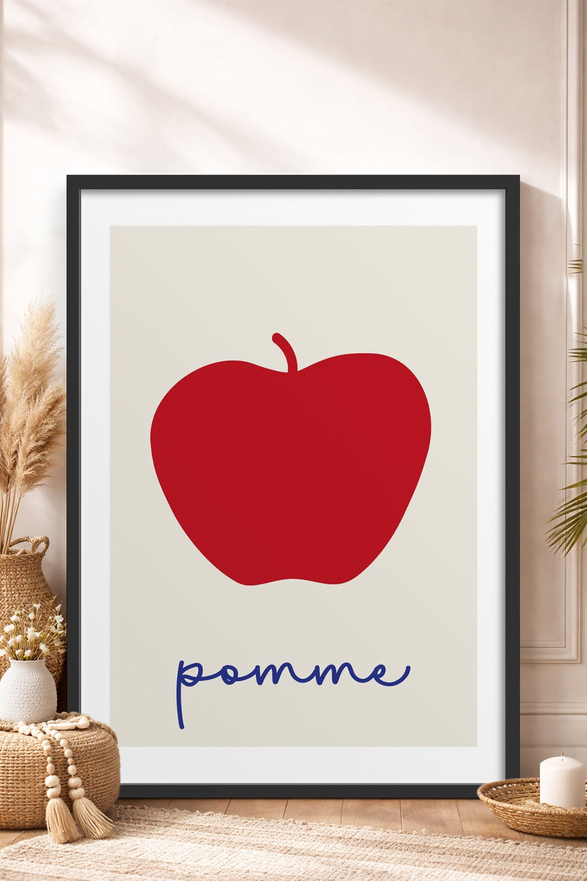 HOMEPACK Ahşap Çerçeveli Tablo Çerçeveli Poster Sanatsal Modern Duvar Dekoru TK-862