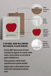 HOMEPACK Ahşap Çerçeveli Tablo Çerçeveli Poster Sanatsal Modern Duvar Dekoru TK-862