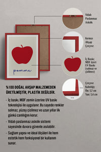 HOMEPACK Ahşap Çerçeveli Tablo Çerçeveli Poster Sanatsal Modern Duvar Dekoru TK-862