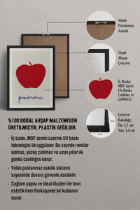 HOMEPACK Ahşap Çerçeveli Tablo Çerçeveli Poster Sanatsal Modern Duvar Dekoru TK-862