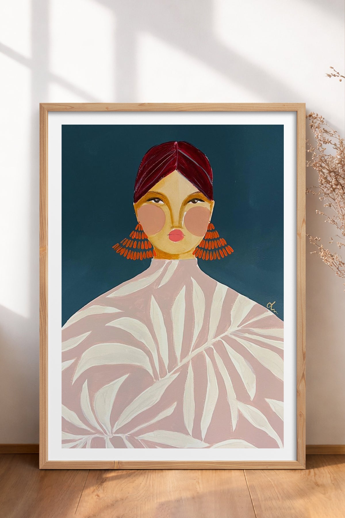 HOMEPACK Ahşap Çerçeveli Tablo Çerçeveli Poster Sanatsal Modern Duvar Dekoru TK-863