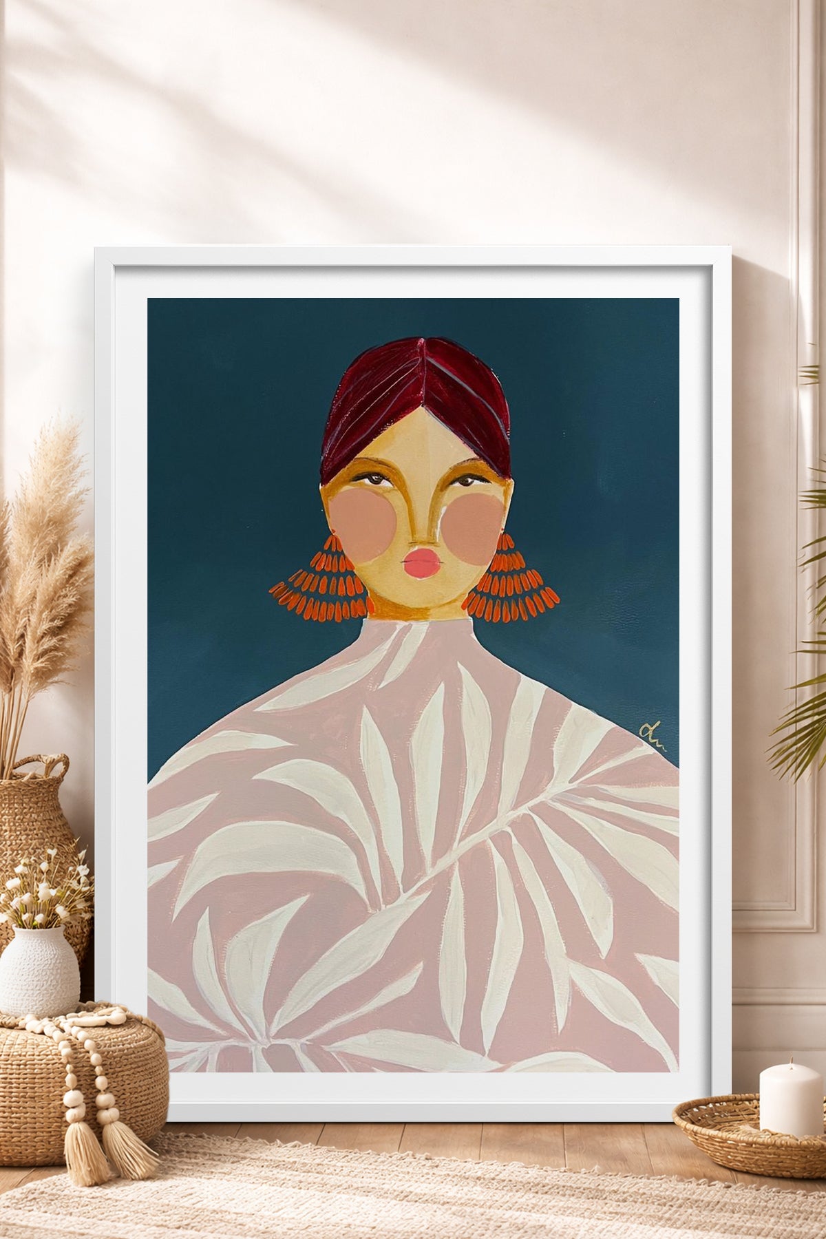 HOMEPACK Ahşap Çerçeveli Tablo Çerçeveli Poster Sanatsal Modern Duvar Dekoru TK-863