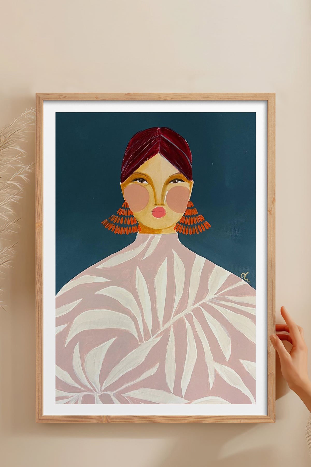 HOMEPACK Ahşap Çerçeveli Tablo Çerçeveli Poster Sanatsal Modern Duvar Dekoru TK-863