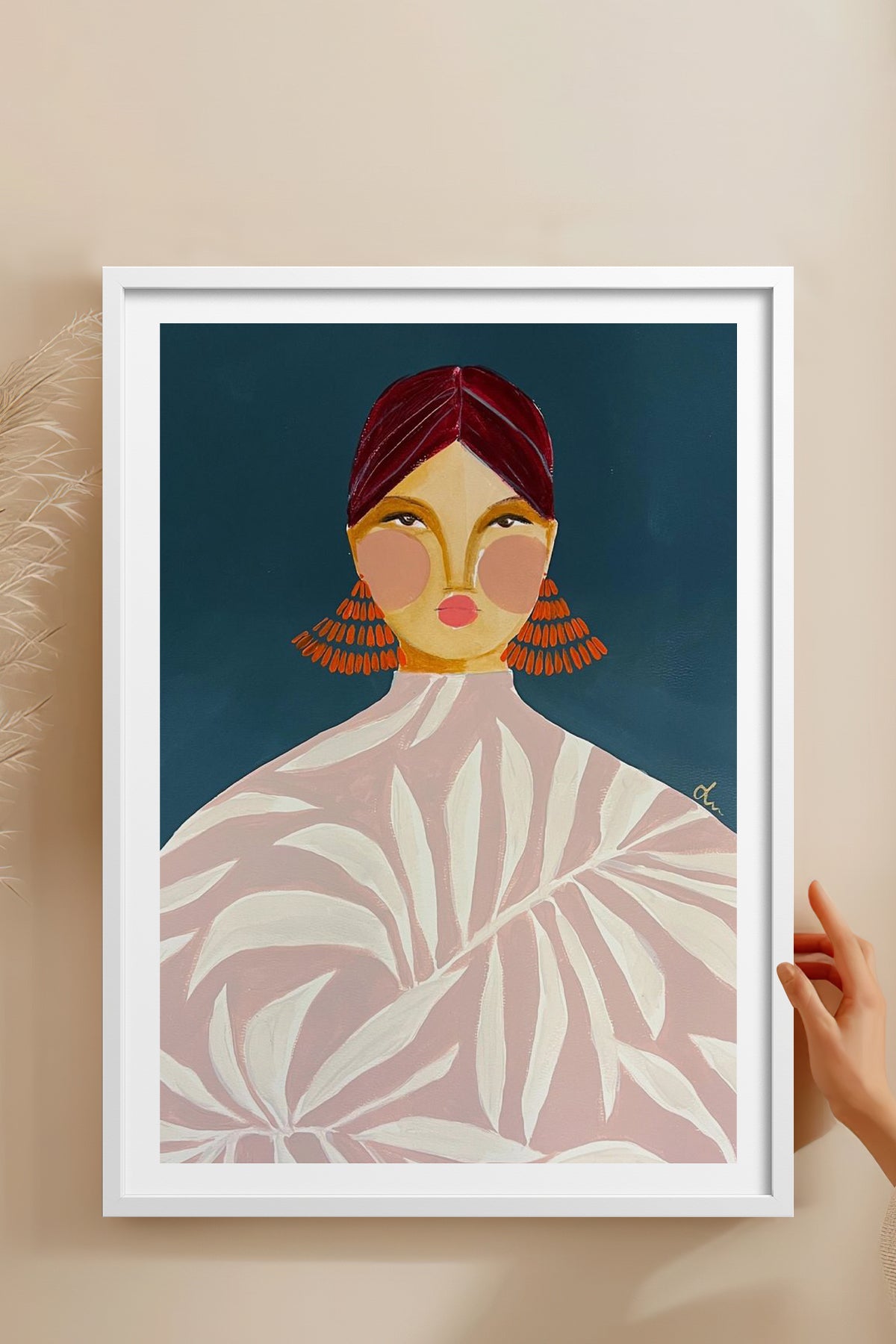 HOMEPACK Ahşap Çerçeveli Tablo Çerçeveli Poster Sanatsal Modern Duvar Dekoru TK-863
