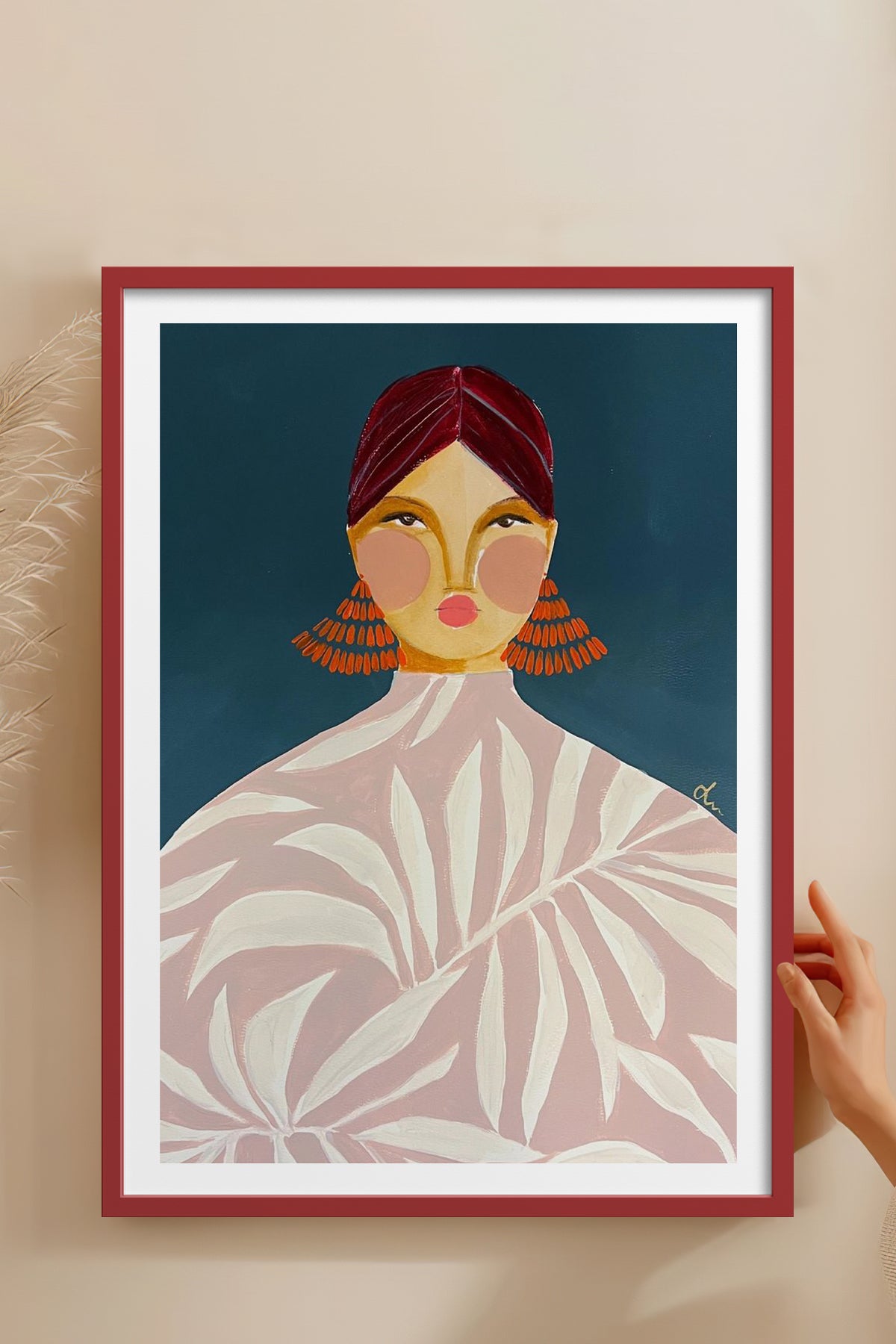 HOMEPACK Ahşap Çerçeveli Tablo Çerçeveli Poster Sanatsal Modern Duvar Dekoru TK-863