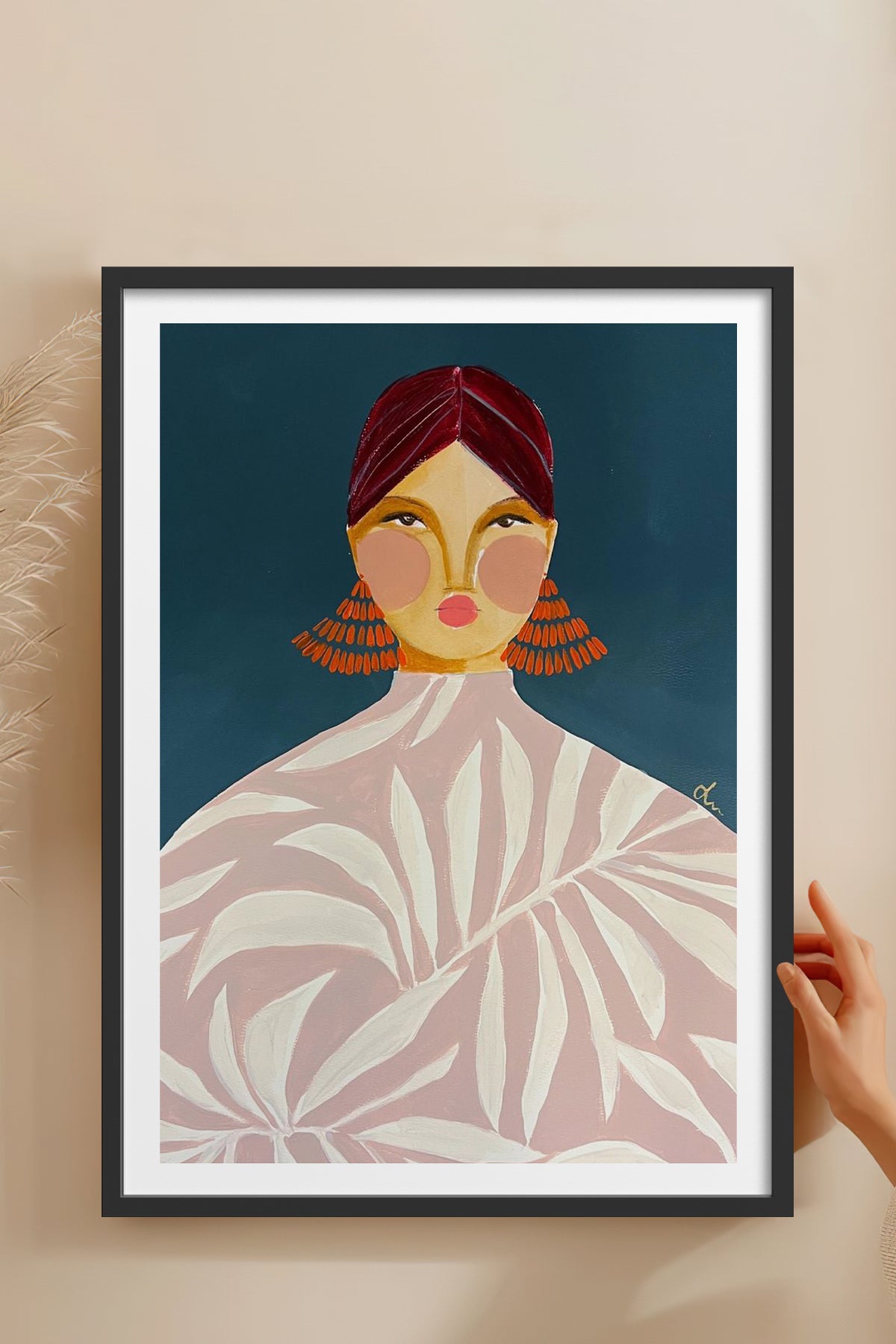 HOMEPACK Ahşap Çerçeveli Tablo Çerçeveli Poster Sanatsal Modern Duvar Dekoru TK-863