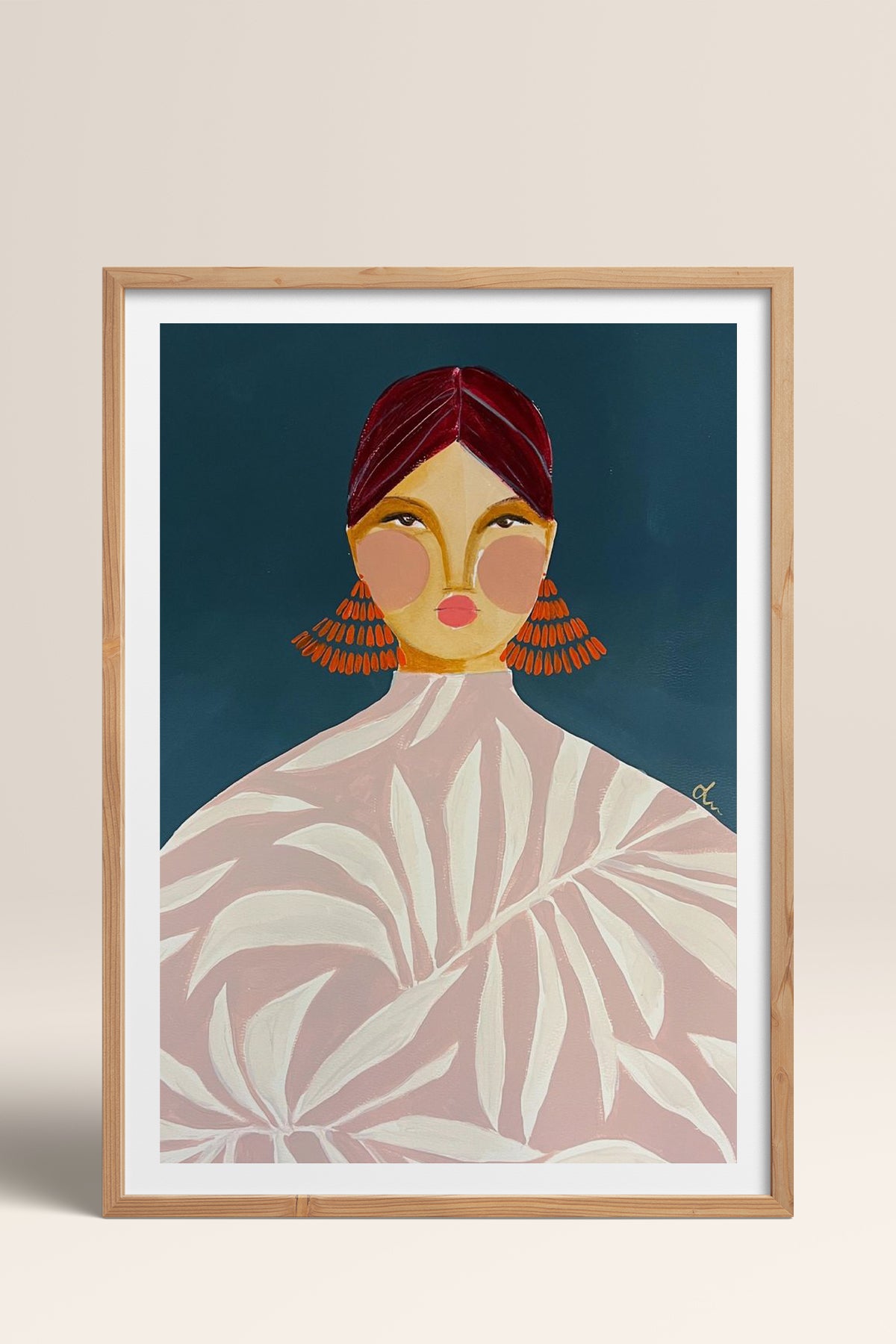 HOMEPACK Ahşap Çerçeveli Tablo Çerçeveli Poster Sanatsal Modern Duvar Dekoru TK-863