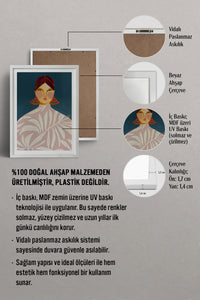 HOMEPACK Ahşap Çerçeveli Tablo Çerçeveli Poster Sanatsal Modern Duvar Dekoru TK-863