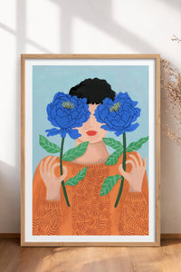 HOMEPACK Ahşap Çerçeveli Tablo Çerçeveli Poster Sanatsal Modern Duvar Dekoru TK-864