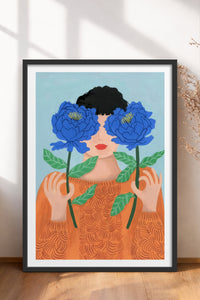 HOMEPACK Ahşap Çerçeveli Tablo Çerçeveli Poster Sanatsal Modern Duvar Dekoru TK-864