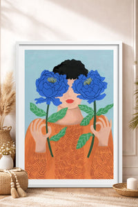 HOMEPACK Ahşap Çerçeveli Tablo Çerçeveli Poster Sanatsal Modern Duvar Dekoru TK-864