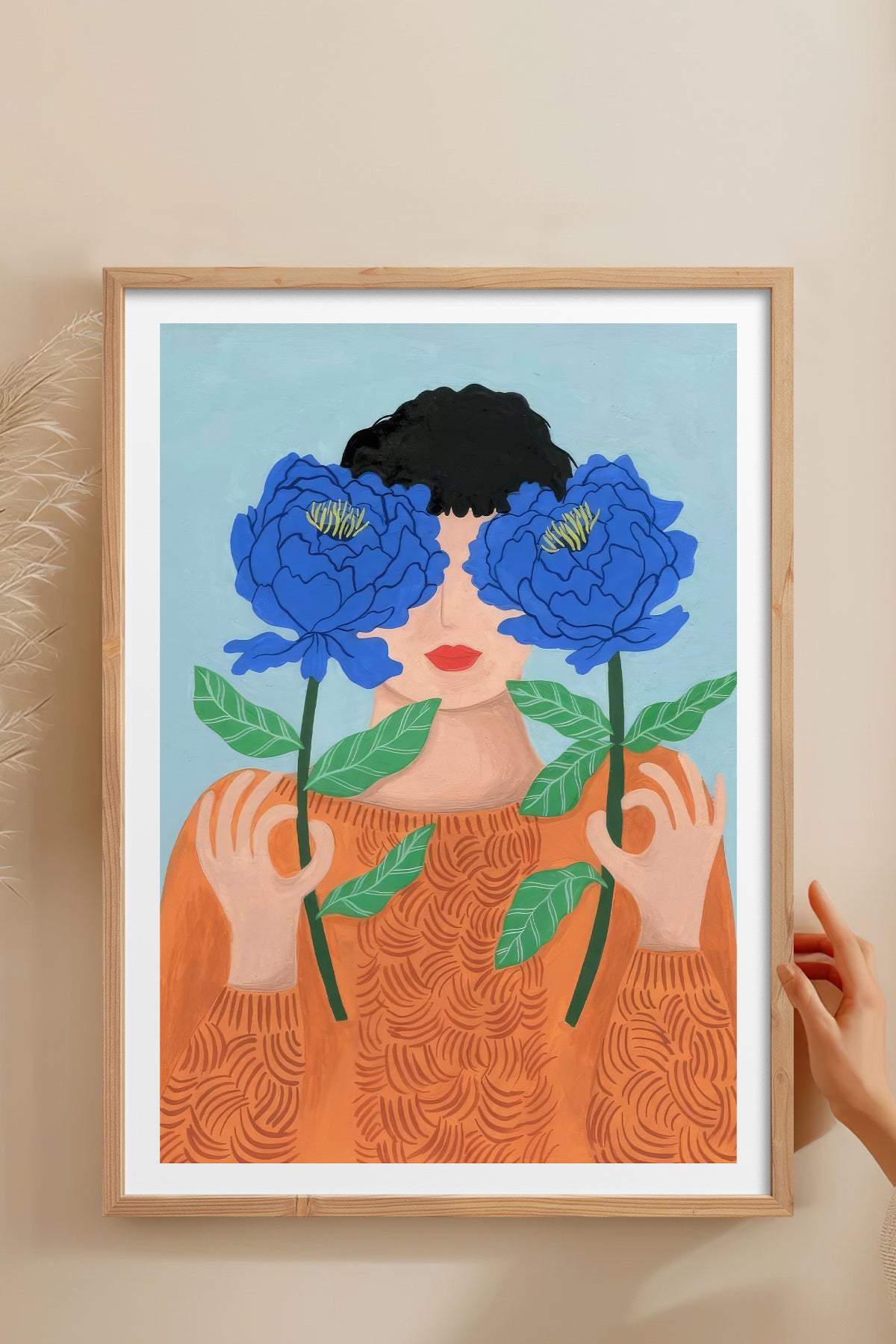 HOMEPACK Ahşap Çerçeveli Tablo Çerçeveli Poster Sanatsal Modern Duvar Dekoru TK-864