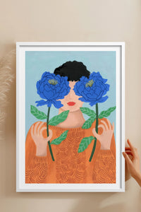 HOMEPACK Ahşap Çerçeveli Tablo Çerçeveli Poster Sanatsal Modern Duvar Dekoru TK-864