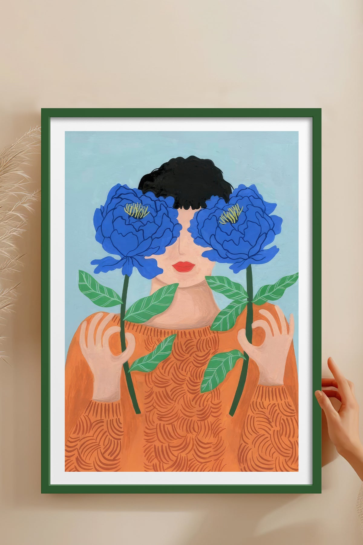 HOMEPACK Ahşap Çerçeveli Tablo Çerçeveli Poster Sanatsal Modern Duvar Dekoru TK-864