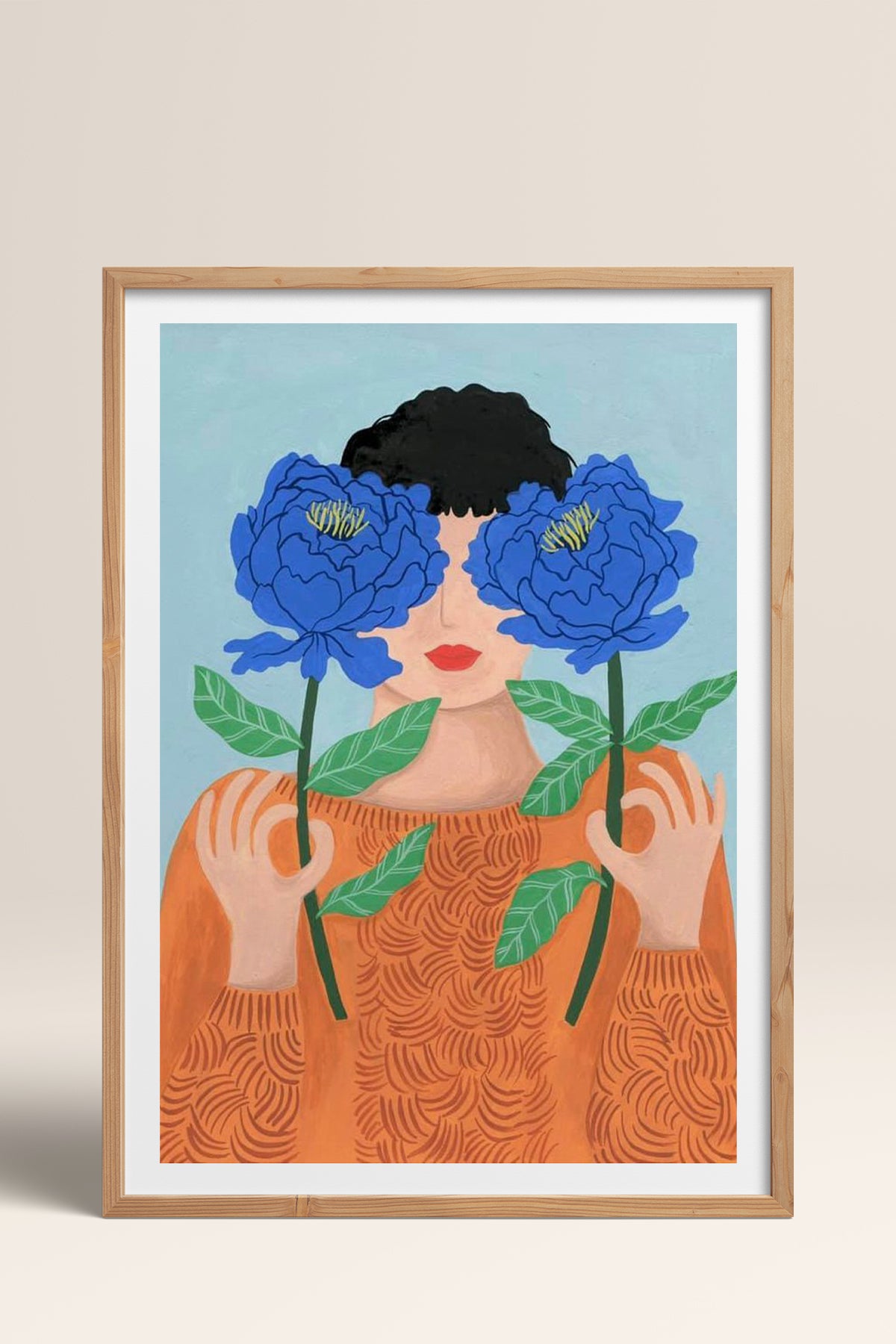 HOMEPACK Ahşap Çerçeveli Tablo Çerçeveli Poster Sanatsal Modern Duvar Dekoru TK-864