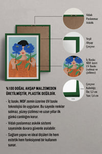 HOMEPACK Ahşap Çerçeveli Tablo Çerçeveli Poster Sanatsal Modern Duvar Dekoru TK-864