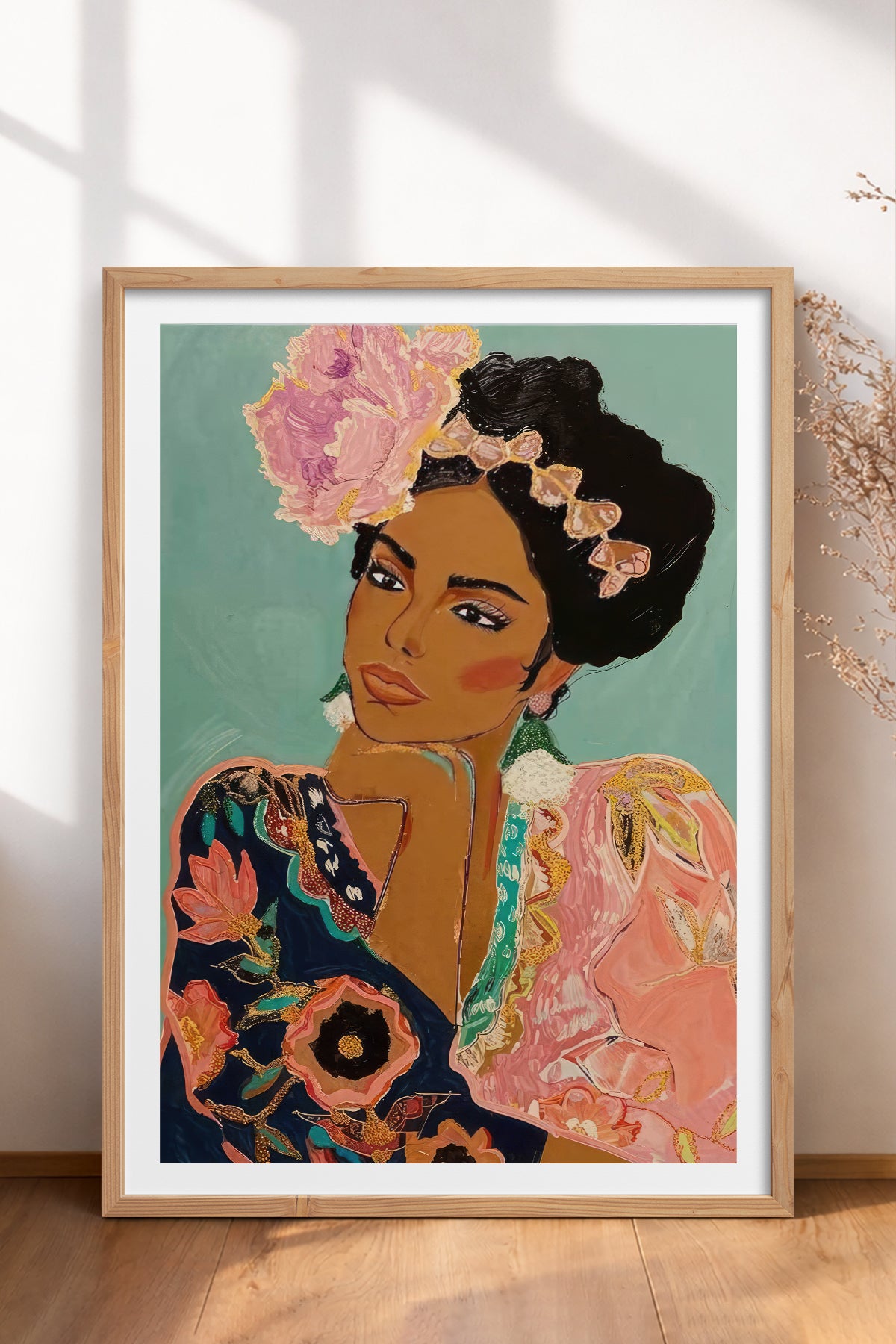 HOMEPACK Ahşap Çerçeveli Tablo Çerçeveli Poster Sanatsal Modern Duvar Dekoru TK-865