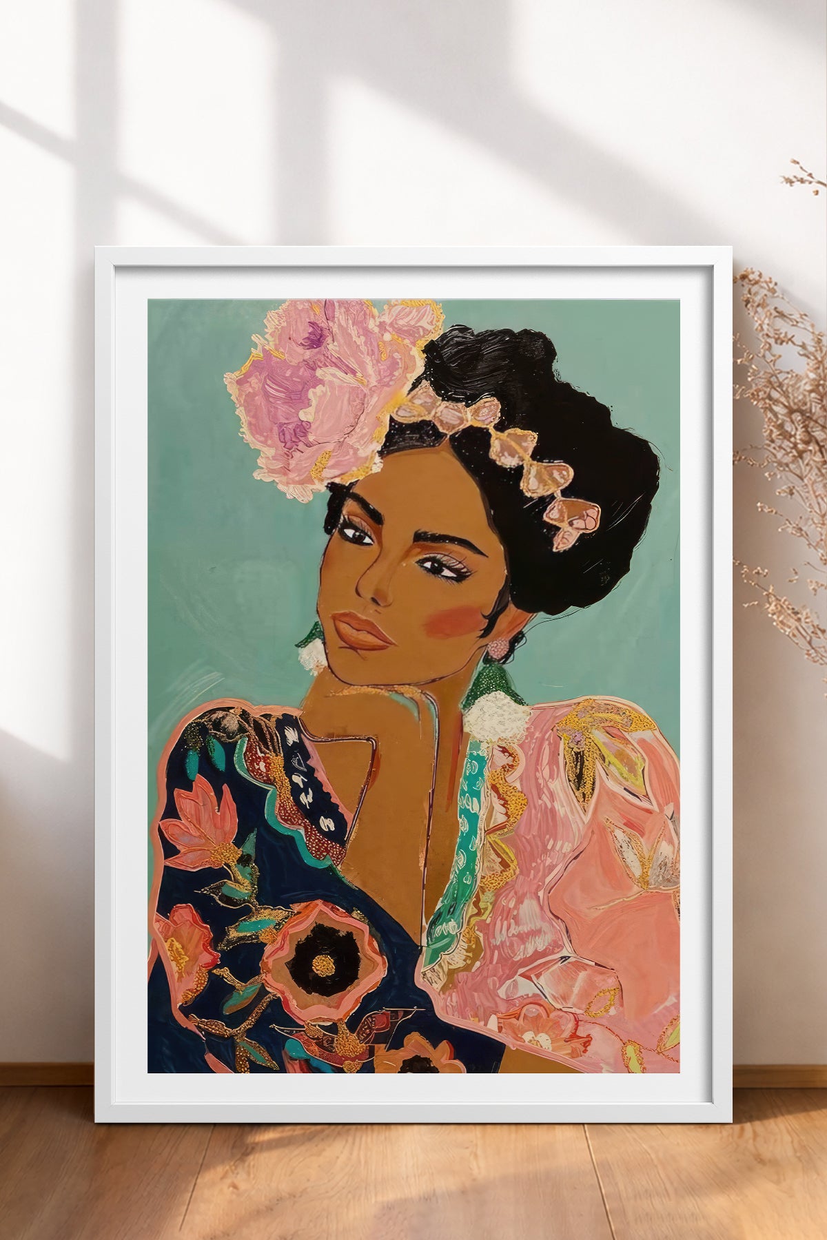 HOMEPACK Ahşap Çerçeveli Tablo Çerçeveli Poster Sanatsal Modern Duvar Dekoru TK-865