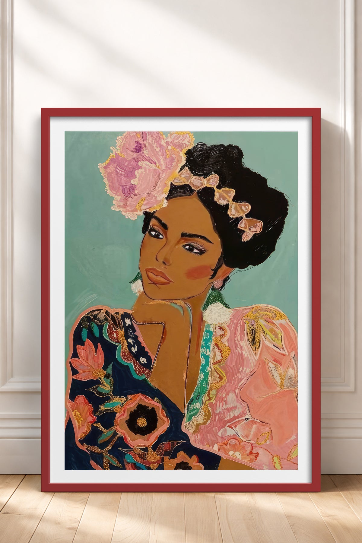 HOMEPACK Ahşap Çerçeveli Tablo Çerçeveli Poster Sanatsal Modern Duvar Dekoru TK-865