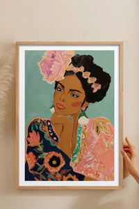 HOMEPACK Ahşap Çerçeveli Tablo Çerçeveli Poster Sanatsal Modern Duvar Dekoru TK-865