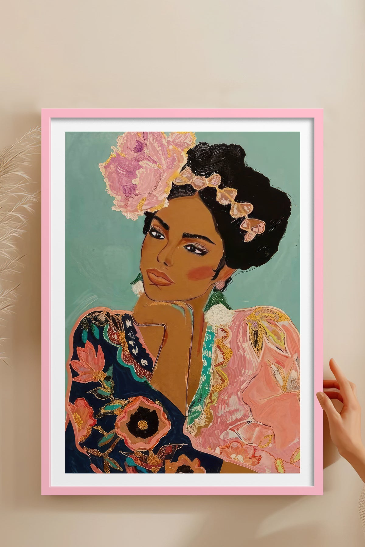 HOMEPACK Ahşap Çerçeveli Tablo Çerçeveli Poster Sanatsal Modern Duvar Dekoru TK-865