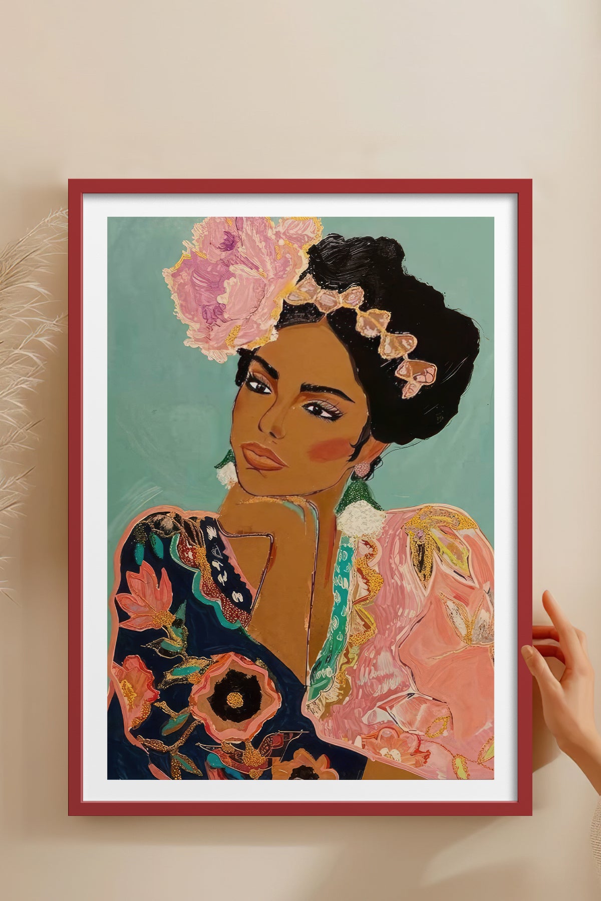 HOMEPACK Ahşap Çerçeveli Tablo Çerçeveli Poster Sanatsal Modern Duvar Dekoru TK-865
