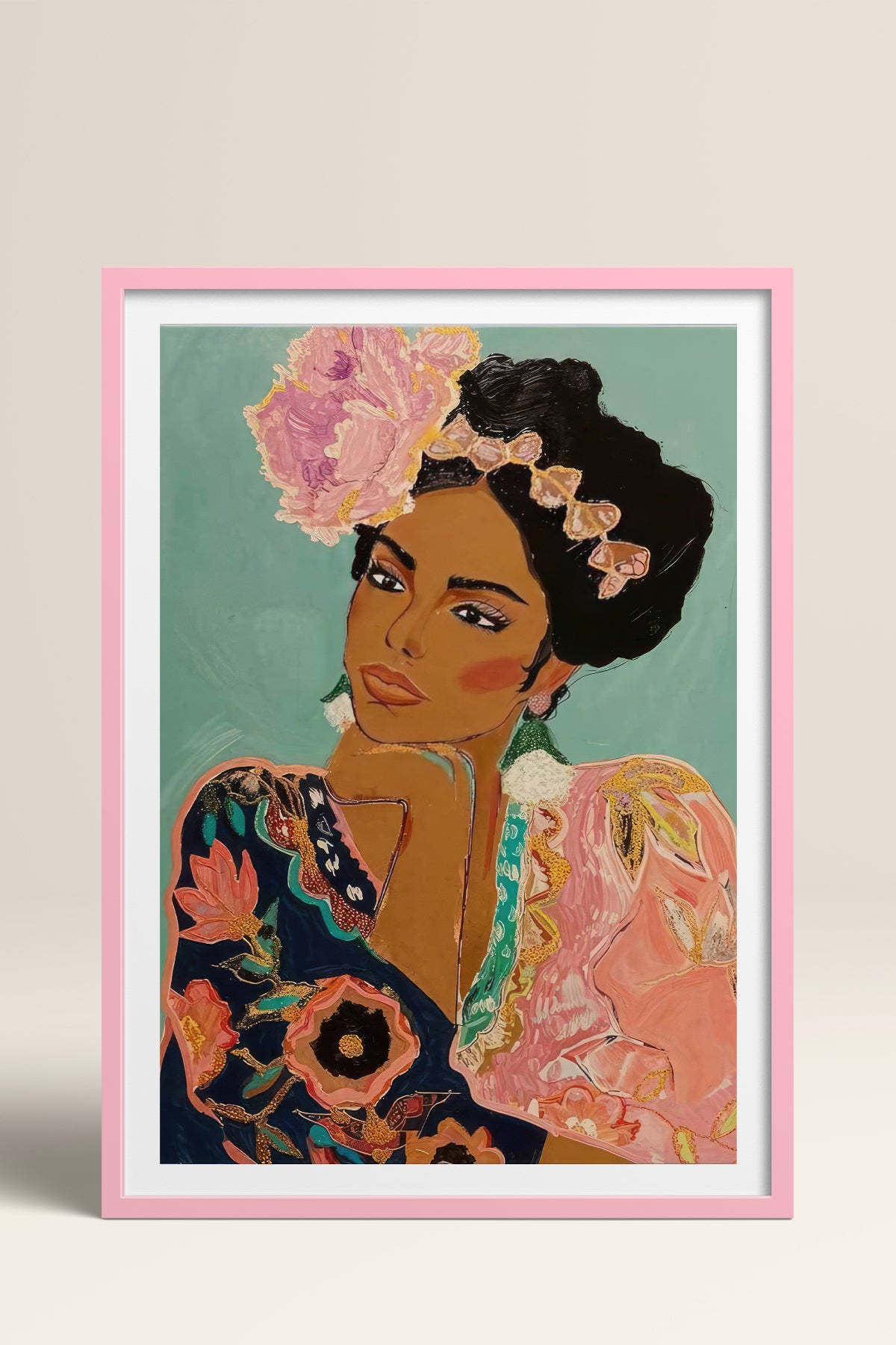 HOMEPACK Ahşap Çerçeveli Tablo Çerçeveli Poster Sanatsal Modern Duvar Dekoru TK-865