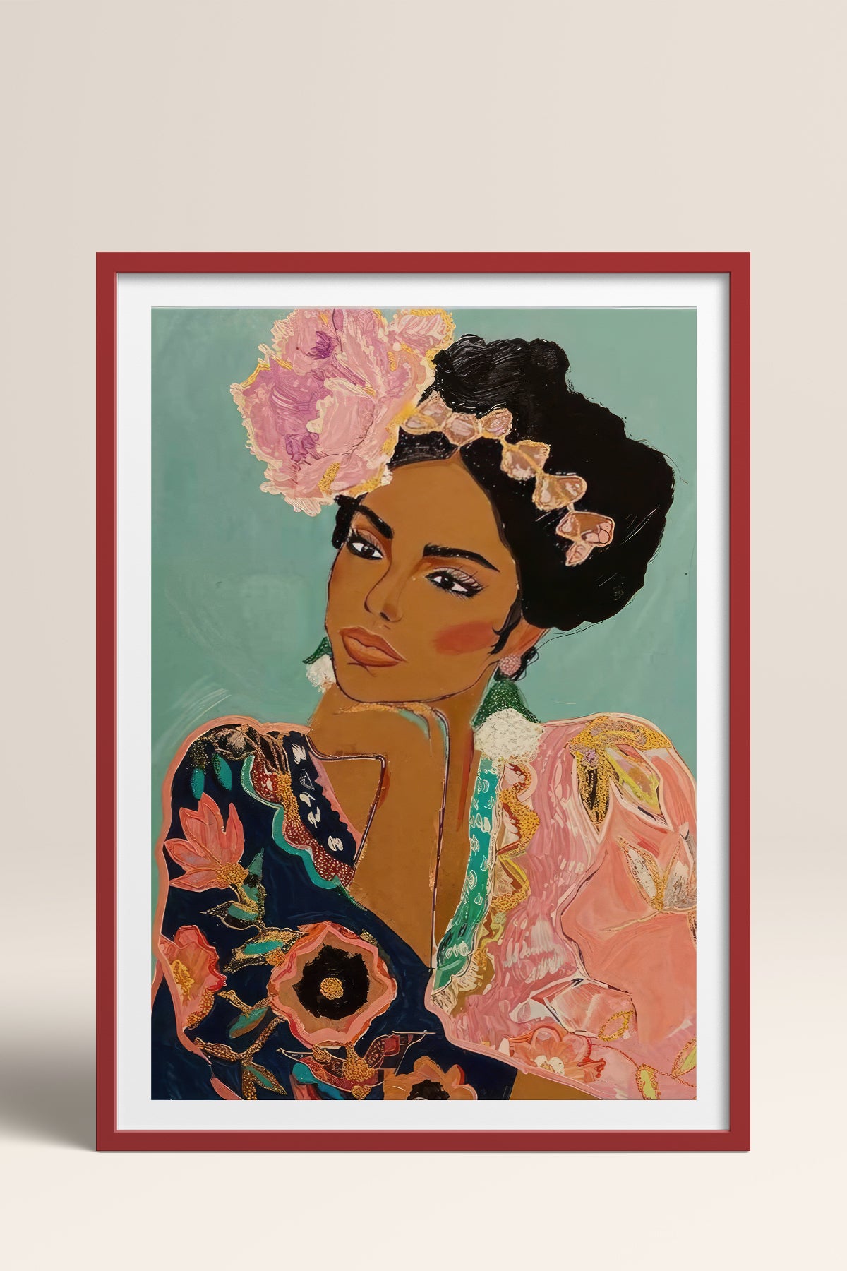HOMEPACK Ahşap Çerçeveli Tablo Çerçeveli Poster Sanatsal Modern Duvar Dekoru TK-865