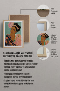 HOMEPACK Ahşap Çerçeveli Tablo Çerçeveli Poster Sanatsal Modern Duvar Dekoru TK-865