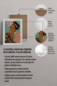 HOMEPACK Ahşap Çerçeveli Tablo Çerçeveli Poster Sanatsal Modern Duvar Dekoru TK-865