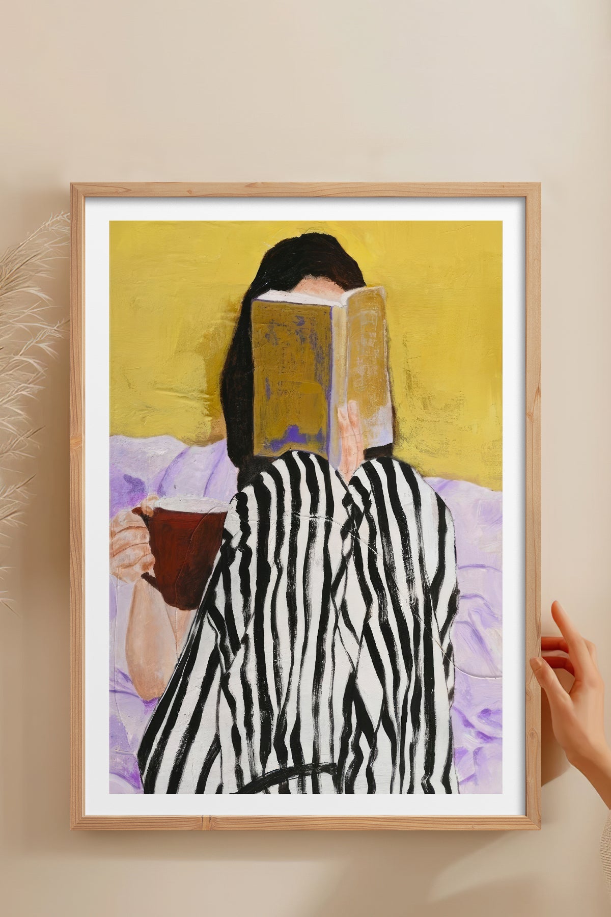 HOMEPACK Ahşap Çerçeveli Tablo Çerçeveli Poster Sanatsal Modern Duvar Dekoru TK-866