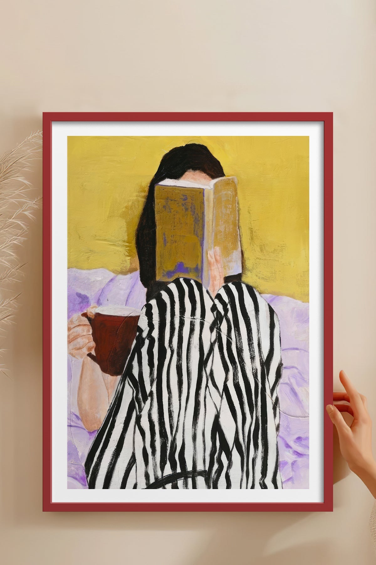 HOMEPACK Ahşap Çerçeveli Tablo Çerçeveli Poster Sanatsal Modern Duvar Dekoru TK-866