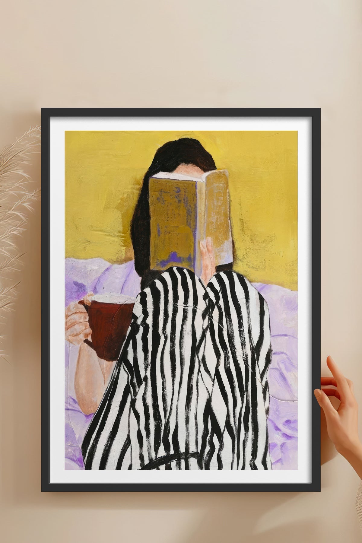 HOMEPACK Ahşap Çerçeveli Tablo Çerçeveli Poster Sanatsal Modern Duvar Dekoru TK-866