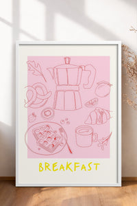 HOMEPACK Ahşap Çerçeveli Tablo Çerçeveli Poster Sanatsal Modern Duvar Dekoru TK-867
