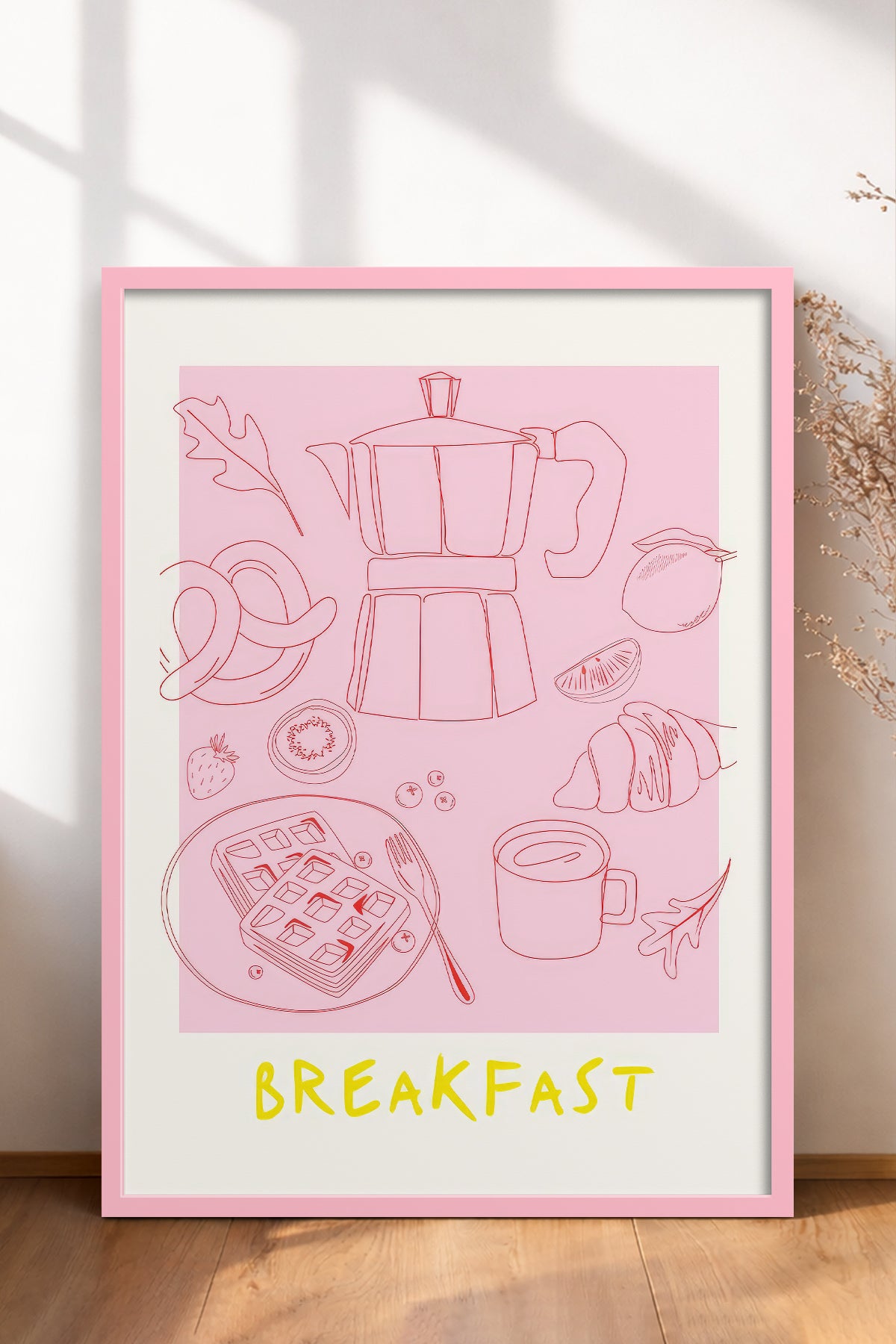 HOMEPACK Ahşap Çerçeveli Tablo Çerçeveli Poster Sanatsal Modern Duvar Dekoru TK-867