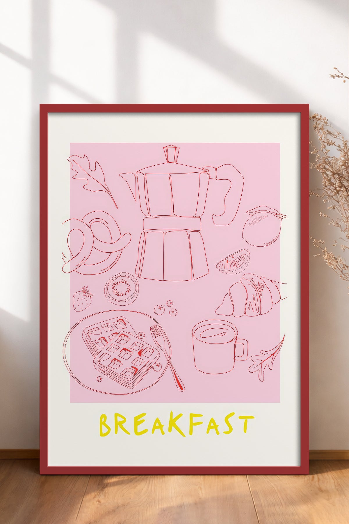 HOMEPACK Ahşap Çerçeveli Tablo Çerçeveli Poster Sanatsal Modern Duvar Dekoru TK-867