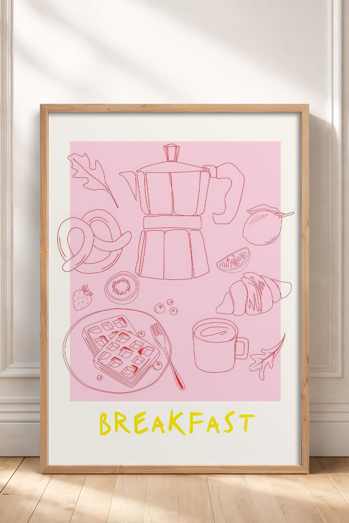 HOMEPACK Ahşap Çerçeveli Tablo Çerçeveli Poster Sanatsal Modern Duvar Dekoru TK-867