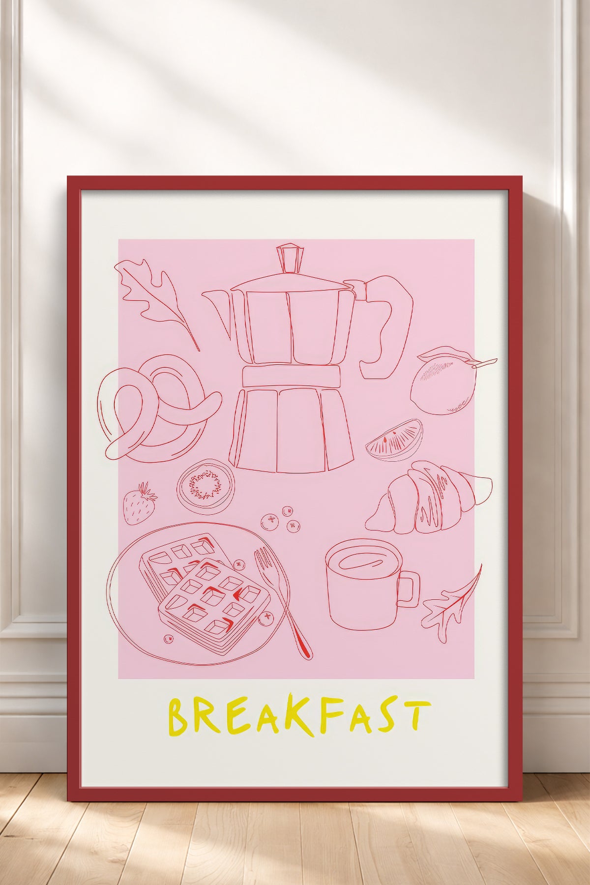 HOMEPACK Ahşap Çerçeveli Tablo Çerçeveli Poster Sanatsal Modern Duvar Dekoru TK-867