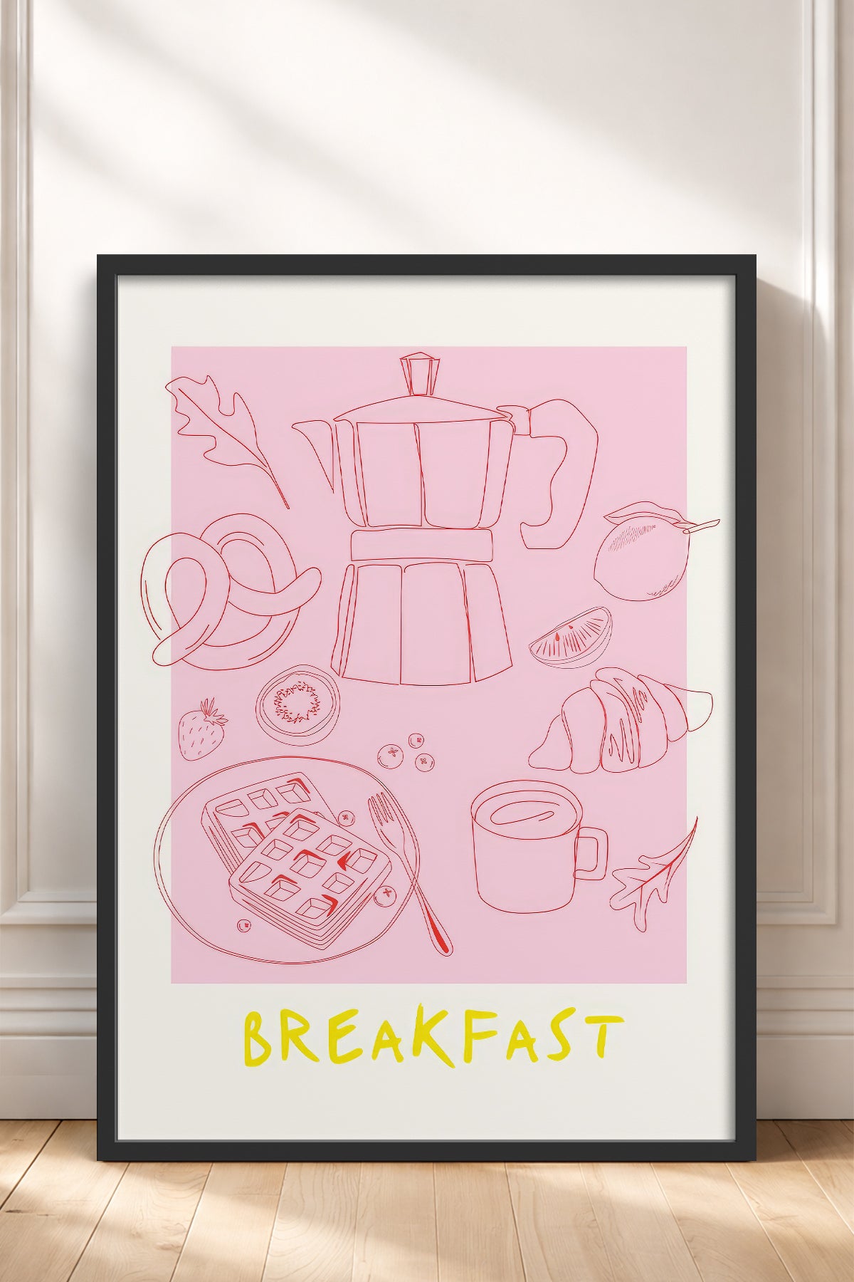 HOMEPACK Ahşap Çerçeveli Tablo Çerçeveli Poster Sanatsal Modern Duvar Dekoru TK-867