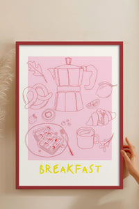 HOMEPACK Ahşap Çerçeveli Tablo Çerçeveli Poster Sanatsal Modern Duvar Dekoru TK-867