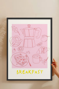 HOMEPACK Ahşap Çerçeveli Tablo Çerçeveli Poster Sanatsal Modern Duvar Dekoru TK-867