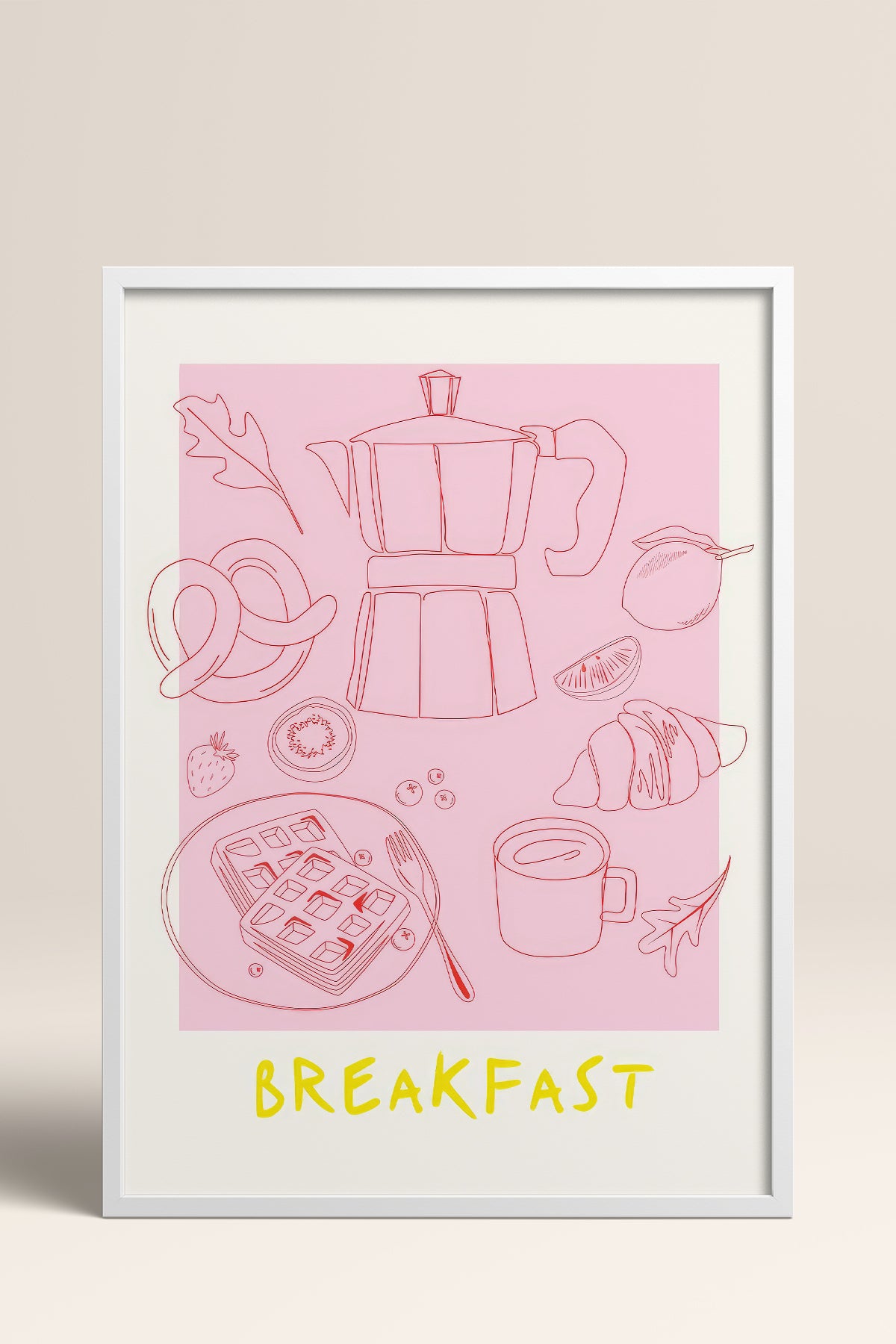 HOMEPACK Ahşap Çerçeveli Tablo Çerçeveli Poster Sanatsal Modern Duvar Dekoru TK-867