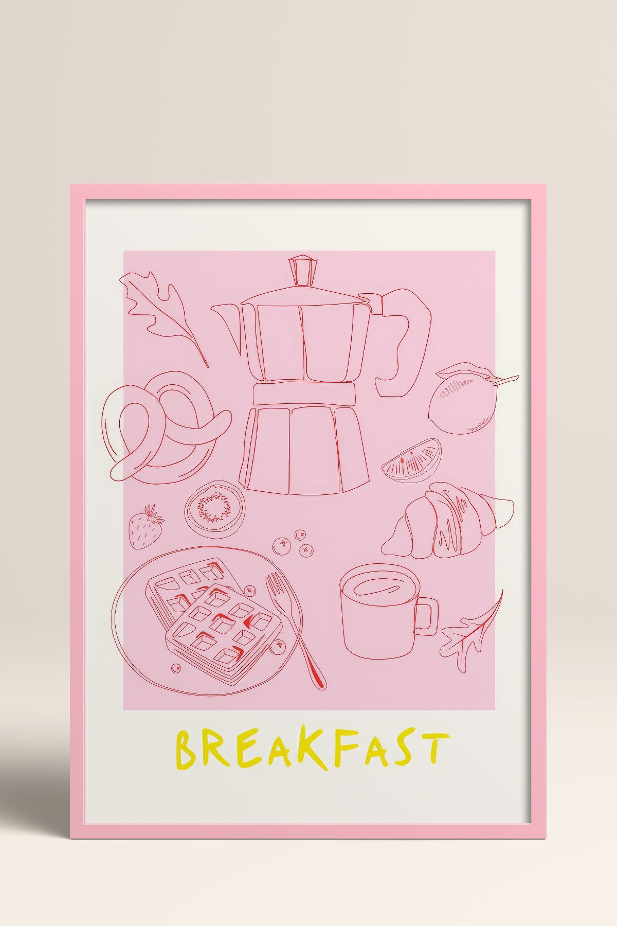 HOMEPACK Ahşap Çerçeveli Tablo Çerçeveli Poster Sanatsal Modern Duvar Dekoru TK-867