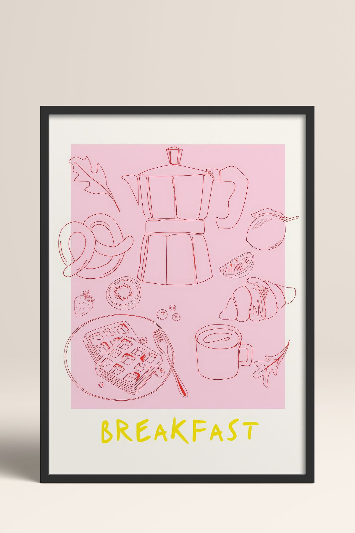 HOMEPACK Ahşap Çerçeveli Tablo Çerçeveli Poster Sanatsal Modern Duvar Dekoru TK-867