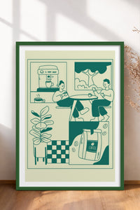 HOMEPACK Ahşap Çerçeveli Tablo Çerçeveli Poster Sanatsal Modern Duvar Dekoru TK-869