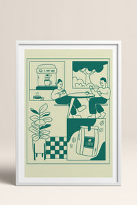 HOMEPACK Ahşap Çerçeveli Tablo Çerçeveli Poster Sanatsal Modern Duvar Dekoru TK-869