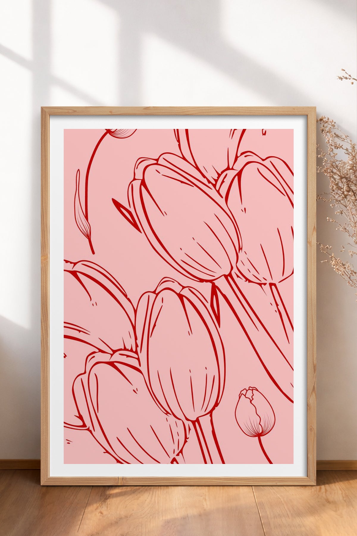 HOMEPACK Ahşap Çerçeveli Tablo Çerçeveli Poster Sanatsal Modern Duvar Dekoru TK-871